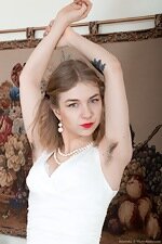 Kristinka models her new white dress and strips 