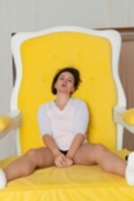 Ramira get naked on her giant armchair